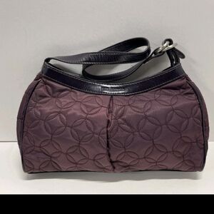 Vera Bradley Quilted Plum Shoulder Bag with Dark Trim
